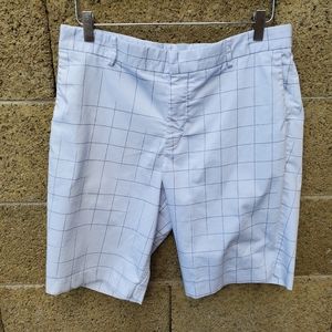 Nike Golf White plaid Shorts #1102